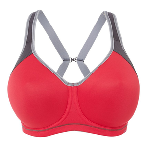 Conjunto de yoga rosa para mujer con cuello redondo, sujetador deportivo con espalda cruzada y camisola fruncida con efecto retorcido en la parte delantera - Product Image 6