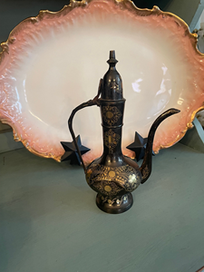 Carafe à café Dallah vintage en laiton, pichet islamique Ibrik, serveur de café arabe et turc traditionnel, style antique, décoration métallique, personnalisable - Product Image 1