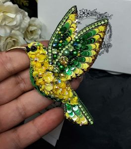 Unique Handmade Embroidery Beaded Brooch Inspired by Botanical Floral Art Design Luxury Embroidery Beaded Brooch Handcrafted Dec - Product Image 3