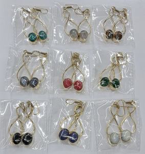 Pendientes de Moda Étnica Boho para Mujer, con Cuentas de Piedra y Aleación de Metal GS, para Regalo, GC-ER-425 - Product Image 1