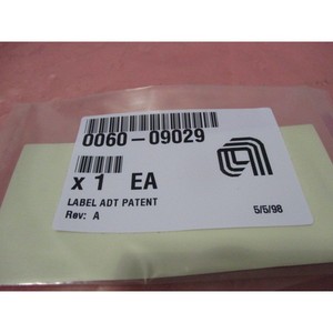 Etiqueta AMAT 0060-09029, Patente ADT, 450390 - Equipo y Piezas de Semiconductores de Confianza de Marca Global - Product Image 1