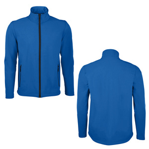 Veste softshell homme à manches longues avec logo personnalisé, fournisseur direct d'usine, respirante, séchage rapide, coupe-vent. - Product Image 3