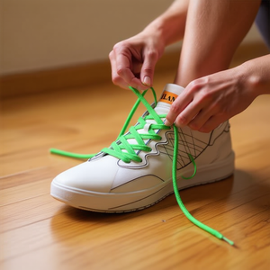 Laccio per scarpe Ilan 120 cm colore verde per sneakers e scarpe - Product Image 2