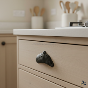 Poignée de tiroir réglable en fer noir de style floral, poignée de placard minimaliste pour meubles de cuisine et de salon - Product Image 5