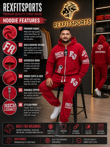 Men's <b>Red</b> Zip Up Hoodie Tracksuit Set Custom Streetwear Oversized Sweat <b>Suit</b> Rhinestone Graphic Jogger Pants Wholesale - Product Image 6