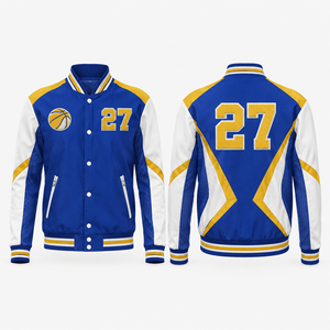 Chaqueta de Béisbol Varsity Personalizada para Hombre, Talla Grande, con Nombre y Número del Equipo Bordados, Ropa Exterior Universitaria al por Mayor - Product Image 5