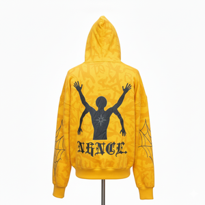 Sudadera personalizada 100% algodón con estampado completo, corte holgado, cremallera y lavado ácido para hombre en varios colores. - Product Image 6