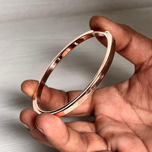 Belladec Elegant Pure Copper Minimalist Bangle <b>Bracelet</b> Handmade Classic <b>Healing</b> Jewelry Vintage Style Daily Wear Fashion - Product Image 4