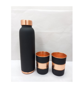 Stylish Luxury Elegant Copper Water <b>Bottle</b> for Seamless Design Antioxidant Properties Eco-Friendly Boiling Applicable - Product Image 6