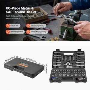 Set di Maschi e Filettiere Multiuso per Filettatura e Riformatura - Product Image 2