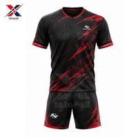 Uniformes Oficiales de Fútbol para Niños, Cuello Redondo, Impresión por Transferencia de Calor, Manga Corta, 100% Poliéster, Transpirable y Ligero