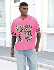 Camiseta de Manga Corta Estilo Fútbol Americano con Estampado Gráfico Y2K para Mujer, Cuello en V, Talla Grande - Product Image 6