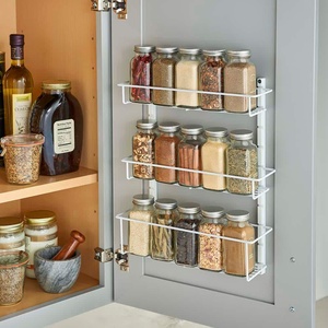 3 Tier Cabinet Metal Spice <b>Rack</b> Pantry Organizer White Powder Coated Durable Space-Saving <b>Shelf</b> for Home <b>and</b> Restaurant Use - Product Image 3