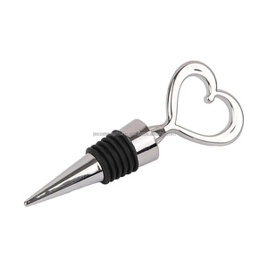 Wine <b>Bottle</b> <b>Stopper</b> Made Of Aluminium With Nickel Plating Finishing Round Shape Heart Design Good Quality For <b>Bottle</b> - Product Image 2