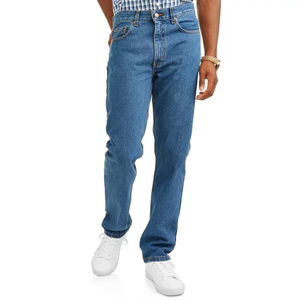 2026 Hot Selling Custom <b>Men's</b> Straight <b>Jeans</b> Casual Denim Stretch Pants 100% Organic Cotton Winter Made in Pakistan OEM Service - Product Image 3