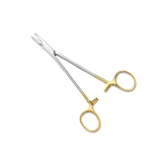 Porte-aiguilles manuel de luxe en acier inoxydable anti-acide de haute qualité avec poignée ergonomique et 3 positions de mâchoires pour chirurgiens - Product Image 1