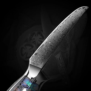 Handmade Modern Forged Extra <b>Sharp</b> Steak <b>Knife</b> Damascus Steel Blade 6-7.9in Length Ambidextrous Resin Handle 3.0mm Thickness - Product Image 4