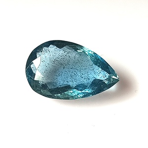 Aigue-marine naturelle bleue Santa Maria de 3,70 carats, taille poire facettée, translucide, pierre précieuse non montée - Product Image 1