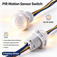 Détecteur de mouvement PIR FYX, interrupteur à détecteur de présence humaine, AC110 240V, contrôle d'éclairage infrarouge automatique pour éclairage LED