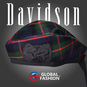 Gorro Formal Highlander Glengarry Hecho a Mano en Mezcla de Lana Suave con Tartán Escocés del Clan Davidson 2026 - Product Image 2