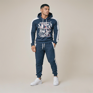 Mens Hiking Outfit Set Hooded Top And Durable <b>Pants</b> Designed For Outdoor Adventure And Mountain Activity Use - Product Image 2