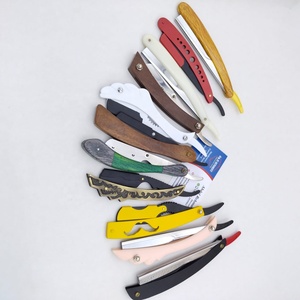 Professionnel en acier inoxydable coupe droite gorge rasage rasoir nouveau modèle Salon rasoir réutilisable haute quantité applicateur - Product Image 3