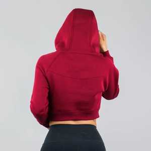 Sudadera Corta con Capucha de Manga Larga para Mujer, Color Sólido, Venta al por Mayor |   Sudadera Corta con Capucha, Hermosa y Elegante, a Bajo Precio - Product Image 5