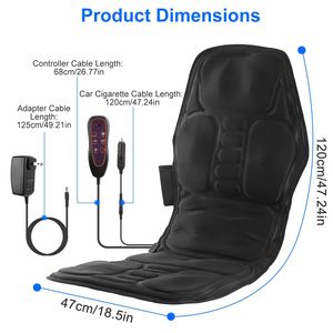Multifunctional Home Office Car U Full Body Massage Chair Pad with Heat Pinpoint <b>Back</b> <b>Massager</b> <b>Vibration</b> Timer Massage Mattress - Product Image 4