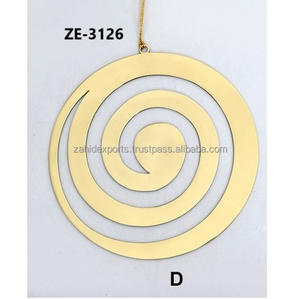 Boules de Noël élégantes à suspendre, en acier artisanal sophistiqué, moderne, à deux tons, de haute qualité - Product Image 3