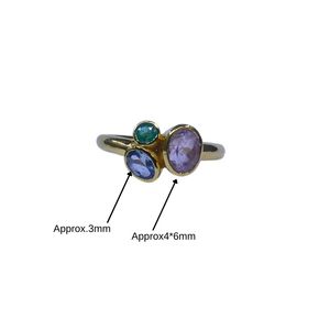 Wedding Wear 925 Sterling <b>Silver</b> Gold Plated Jewelry Blue Topaz <b>Emerald</b> Gemstone Women Wear Classic <b>Ring</b> - Product Image 4