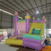Château gonflable commercial combiné de 30 pieds avec toboggan et piscine à balles pour événements de mariage, fêtes et locations commerciales