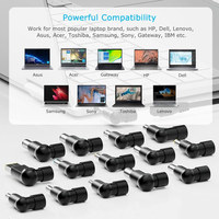 Adaptor AC Universal 90W Pengganti Charger Laptop untuk Dell HP Acer Asus Lenovo IBM Toshiba Samsung Sony Fujitsu dengan 15 Tip