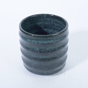 Agung Keramik Blue Black Stripe Ceramic <b>Tea</b> <b>Mug</b> Glossy Stripe Texture Amber Band Accent Gift Box Packaging Dishwasher Microwave - Product Image 3