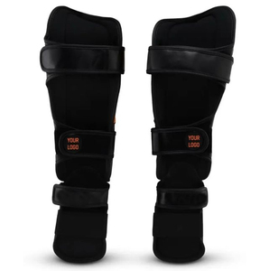 Wholesale High Quality Muay Thai Shin Guard Genuine <b>Leather</b> and PU <b>Synthetic</b> <b>Leather</b> Leg Protection Shin Pads - Product Image 3