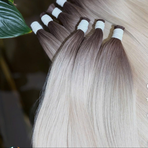 Rusa <b>Hair</b> Bulk Vietnamese Human <b>Hair</b> Extensions 100g Light Blonde Black Brown Straight Virgin <b>Hair</b> Super Double Drawn Machine - Product Image 2