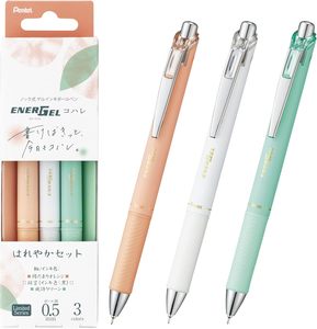Japanese Pentel EnerGel KOHARU Limited Edition Gel Pen <b>Set</b> 0.5mm Soft Color Smooth Writing Office School <b>Stationery</b> - Product Image 1