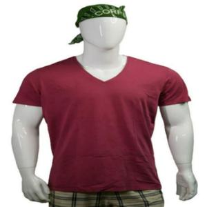 เสื้อยืดคอกว้างผู้ชาย ผ้าฝ้ายออร์แกนิค 100% ทรงปกติ ไซส์ใหญ่ สีส้ม แขนปกติ ทรงพอดีตัว ดีไซน์เรียบ - Product Image 5