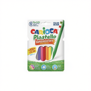 Pastelli Carioca Plastello 12 colori super resistenti per il disegno dei bambini - Product Image 2