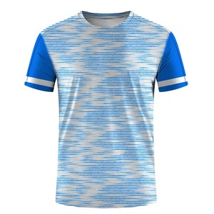 เสื้อยืดทางการสำหรับผู้ชายคอกลมทรงพอดีตัวดีไซน์ไม่ซ้ำใครผ้าโพลีเอสเตอร์/ ผ้าฝ้ายถักแขนสั้นแห้งเร็ว - Product Image 6