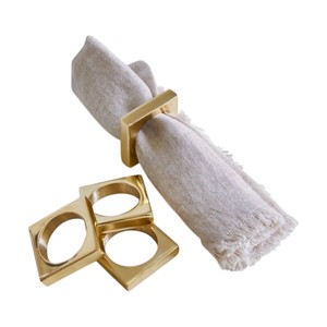 Elegante Porta Servilletas de Hierro con Acabado Dorado Pulido para Decoración del Hogar, Decoración de Bodas, Decoración de Restaurantes - Product Image 4