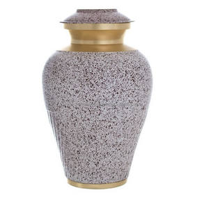 Urnes funéraires en laiton de haute qualité avec des urnes funéraires en métal fini marbre noir blanc pour les cendres humaines - Product Image 1