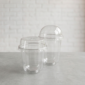 QUANG QUAN Disposable PP <b>Cups</b> 16/20/24oz 95mm Diameter Single Wall Clear Round <b>Plastic</b> <b>Cup</b> for Cold Beverages Boba Coffee Tea - Product Image 1