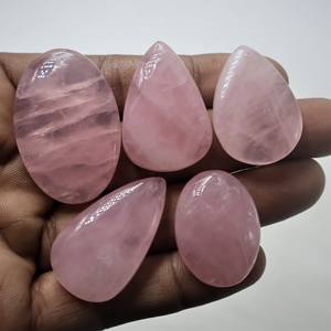2024 Jaipur, exportación directa, piedra preciosa de cuarzo rosa suelta de alta calidad, tamaño Natural mm, incluye taladro para la fabricación de joyas, ¡el mejor precio! - Product Image 1