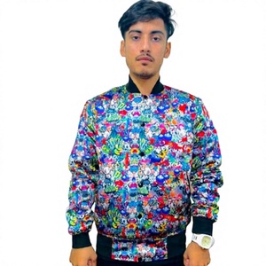 Patchs brodés personnalisés, broderie vintage 3D, veste varsity en satin, haute qualité, 100% polyester, séchage rapide, personnalisable pour homme - Product Image 1
