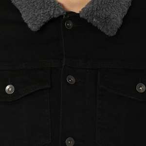 Chaqueta de Mezclilla para Hombre, Hecha a Medida, Cómoda, de Alta Calidad, con Forro de Piel Sintética, Cuello Alto, Estilo Vintage - Product Image 5