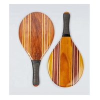Ensemble de raquettes de Frescobol en bois de manguier et bambou Vero personnalisable, collection unique avec logo, emballage artisanal de plage, style européen SAM GLOBAL
