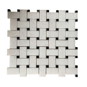Mosaico de Mármol Blanco Lechoso Niles, Pulido/Acristalado, Forma Irregular, 8mm de Grosor, Resistente al Agua, Ecológico, 5 Años de Garantía, para Paredes Interiores - Product Image 2