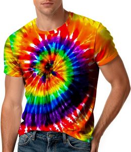 T-shirt pour homme, logo personnalisé, impression tie-dye, col rond, manches courtes, 100% coton, 180 GSM, fabrication directe en usine, OEM, vente en gros, coupe classique - Product Image 2