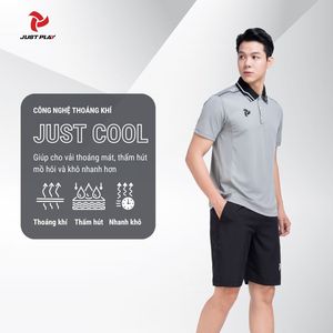 Polo respirant en polyester pour homme, manches courtes, vêtements de sport, 7 couleurs disponibles, POLO MOTION JUST PLAY - Product Image 4