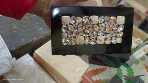 Handmade Epoxy Resin Jewelry Box Irregular Shape Artistic Home Decor <b>Craft</b> Wooden Pattern Clutch - Product Image 5